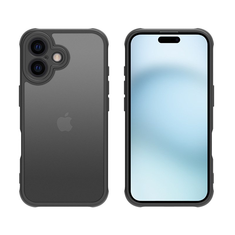 For iPhone 16 Mobile Phone Shell New Transparent Silicone for Apple 13 14 15 promax Lens Frosted Protective Case Soft