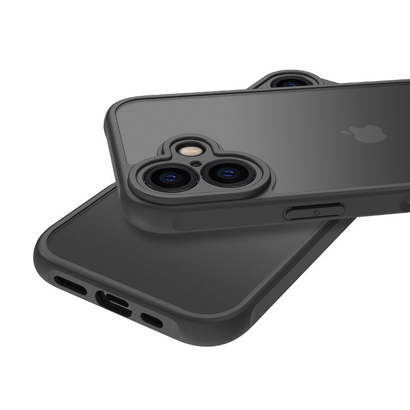 For iPhone 16 Mobile Phone Shell New Transparent Silicone for Apple 13 14 15 promax Lens Frosted Protective Case Soft