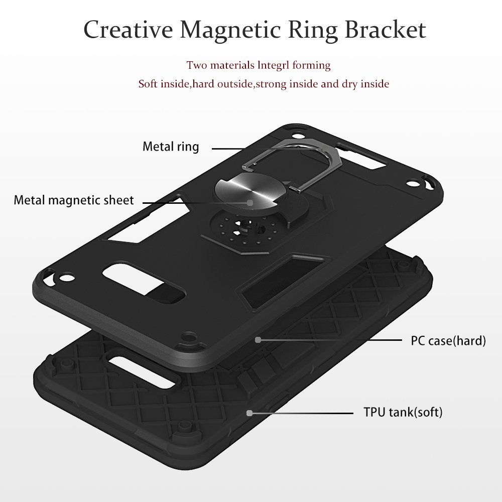 Battle armor metal ring cases for LG K51 Q51 V60 ThinQ 5G back cove phone cases Protector Cover Mobile Phone Accessories