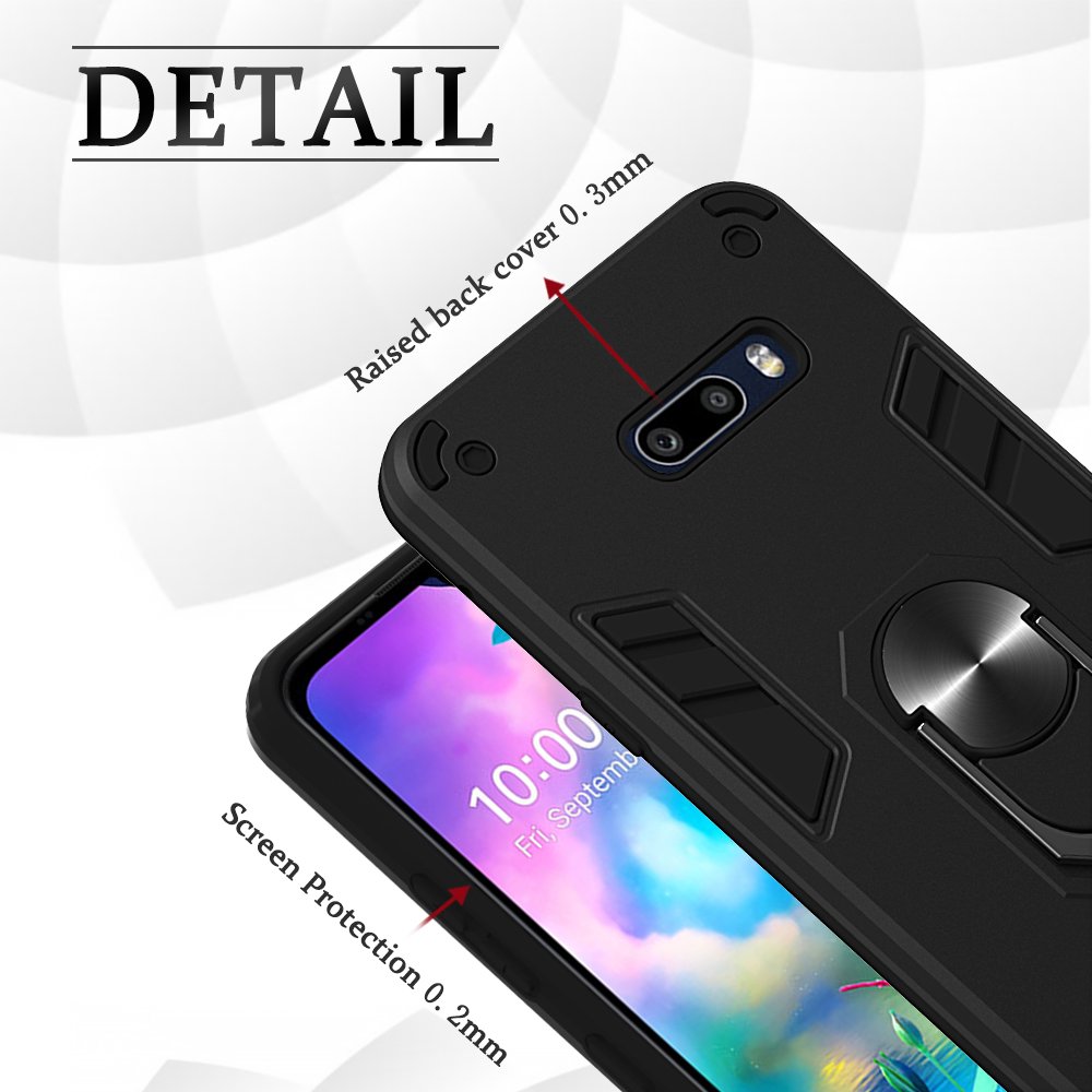 Battle armor metal ring cases for LG K51 Q51 V60 ThinQ 5G back cove phone cases Protector Cover Mobile Phone Accessories