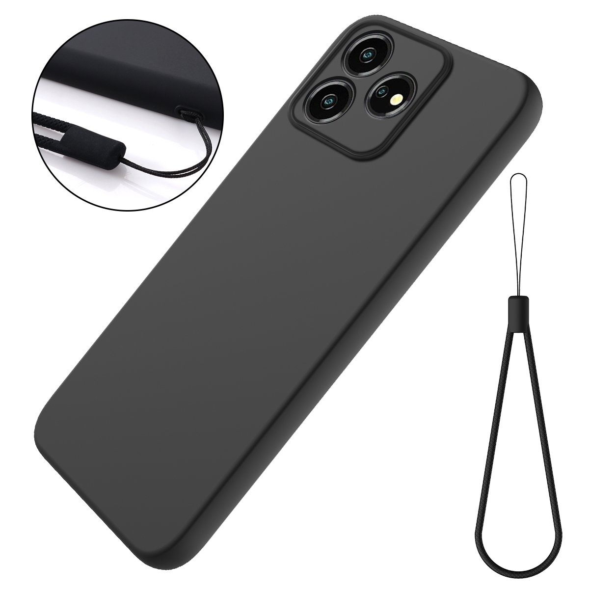 For ZTE Blade V50 Design 4G Pure Color Shockproof Phone Liquid Silicone Case