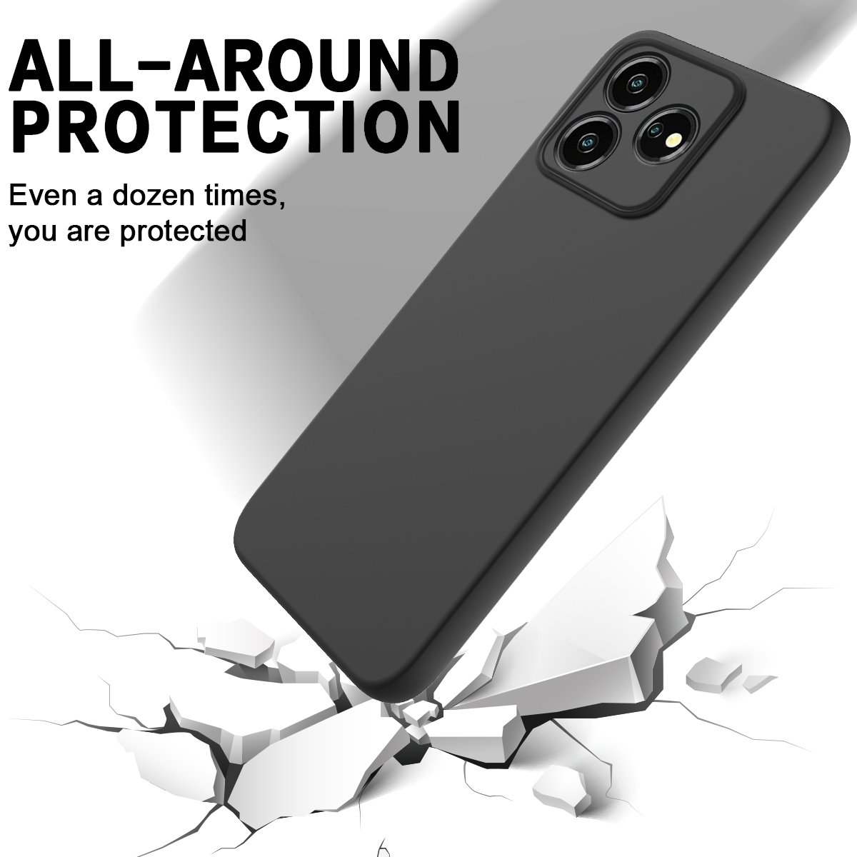 For ZTE Blade V50 Design 4G Pure Color Shockproof Phone Liquid Silicone Case