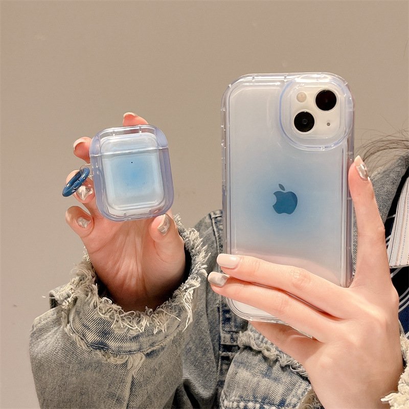 Transparent Clear Mobile Phone Case With Earphone Case For Airpods Pro2 3 iPhone 15 Max 14 13 11 12 plus Case Set Custom Design