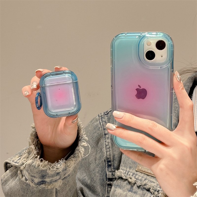 Transparent Clear Mobile Phone Case With Earphone Case For Airpods Pro2 3 iPhone 15 Max 14 13 11 12 plus Case Set Custom Design