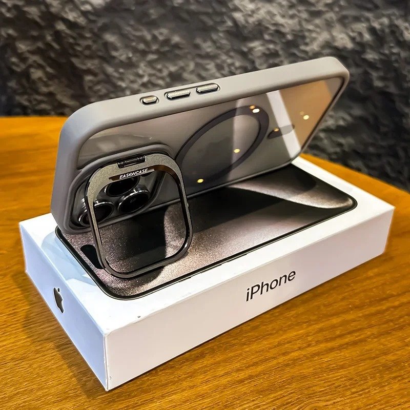 Wholesale New Arrival Lens Holder Transparent Acrylic Mobile Phone Cases For iPhone 15 14 13 12 11 Pro Max Magnetic Cover Fundas