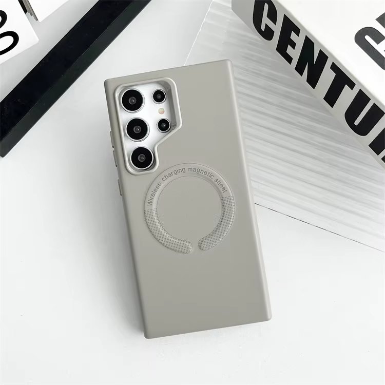 Wholesale High Quality Business leather Print Magnetic Phone Cases For Samsung S24 Ultra S23 Plus Wireless Magnetic Case