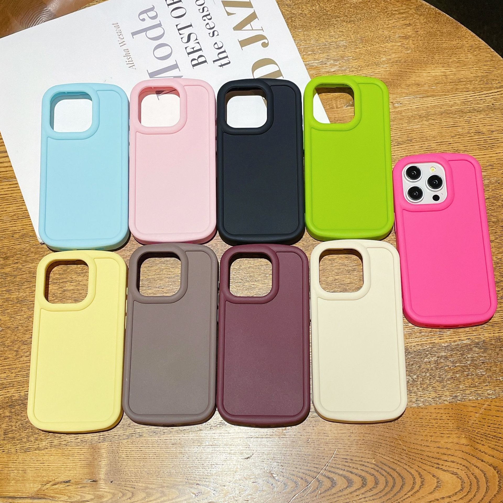 Simple TPU soft excellent feel all-inclusive bubble groove anti-fall mobile phone case for iPhone 16 15 14 13 12 plus Pro max
