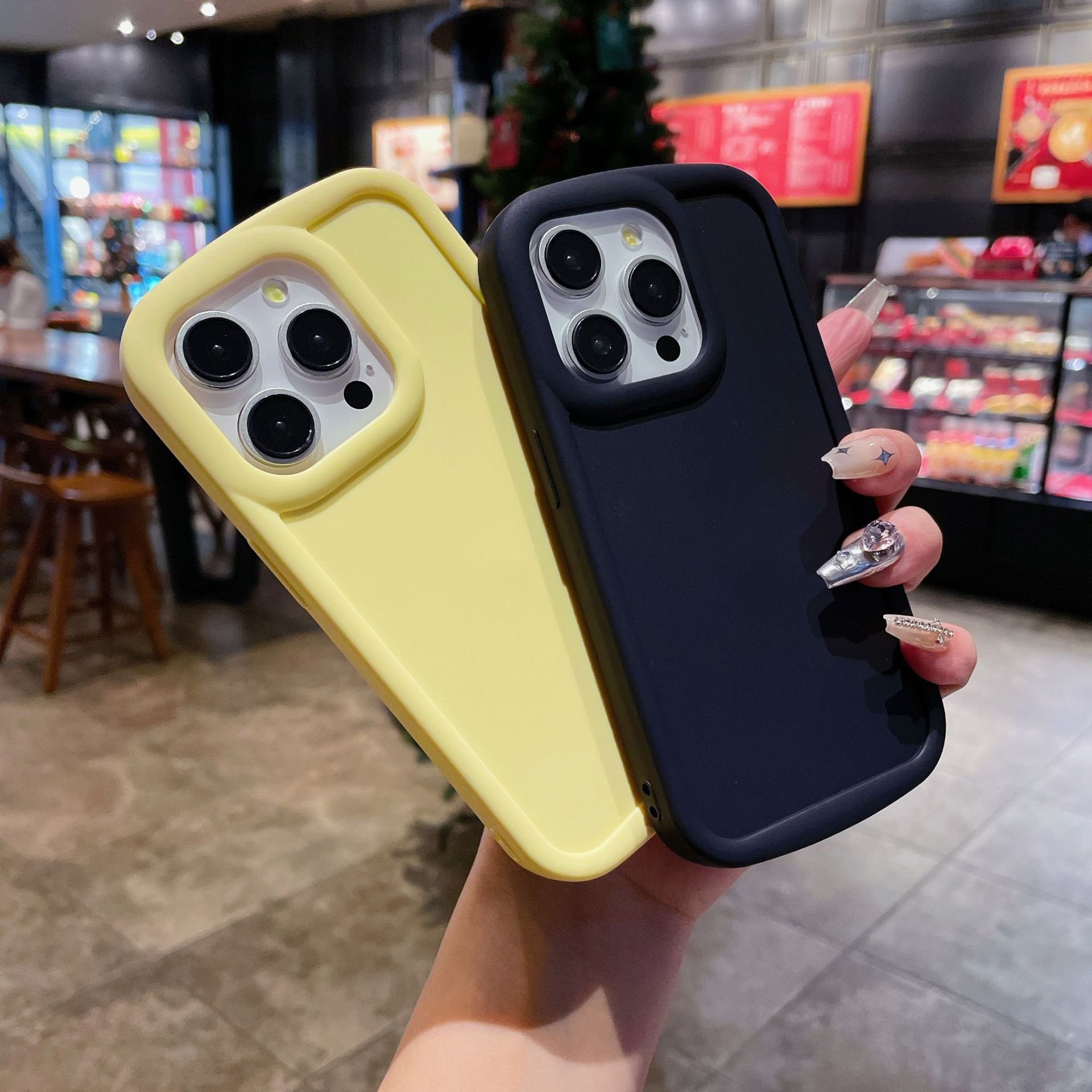 Simple TPU soft excellent feel all-inclusive bubble groove anti-fall mobile phone case for iPhone 16 15 14 13 12 plus Pro max