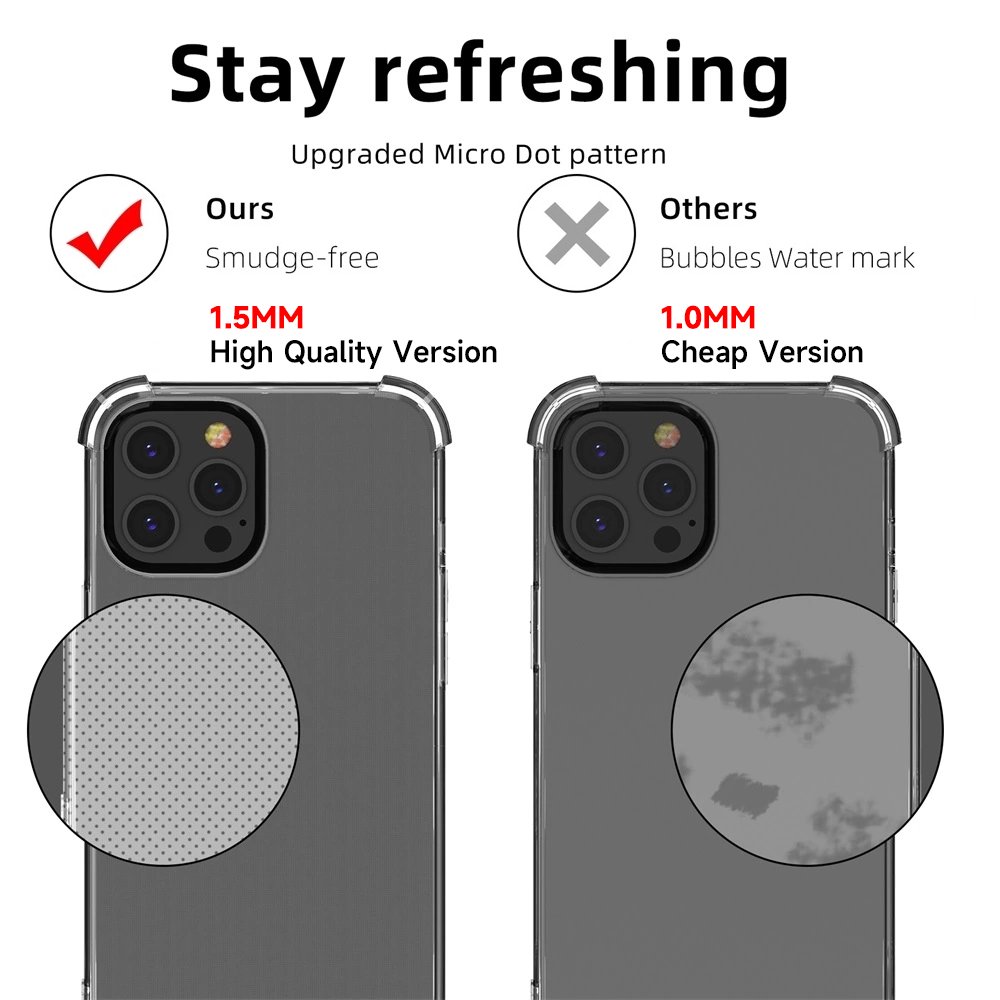High Quality Ultra Thin Shockproof Clear Tpu Phone Case For iPhone 16 15 14 13 12 11 Pro Max X XS XR 7 8 Plus SE