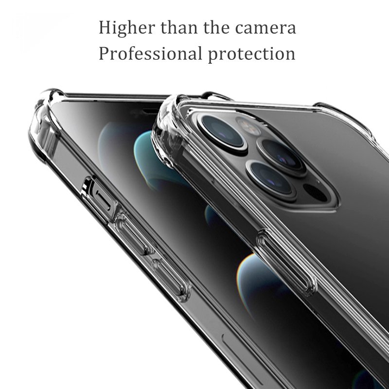 High Quality Ultra Thin Shockproof Clear Tpu Phone Case For iPhone 16 15 14 13 12 11 Pro Max X XS XR 7 8 Plus SE