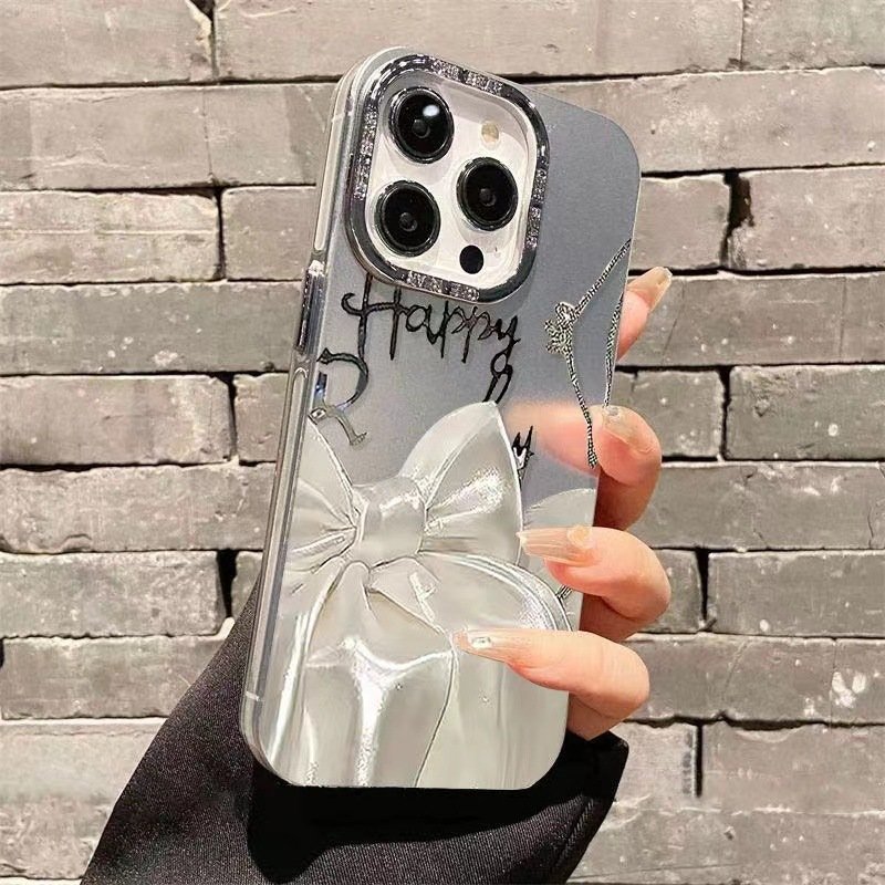 Most popular bowknot metal keys Electroplated phone case fit for iphone 11 12 13 14 15promax