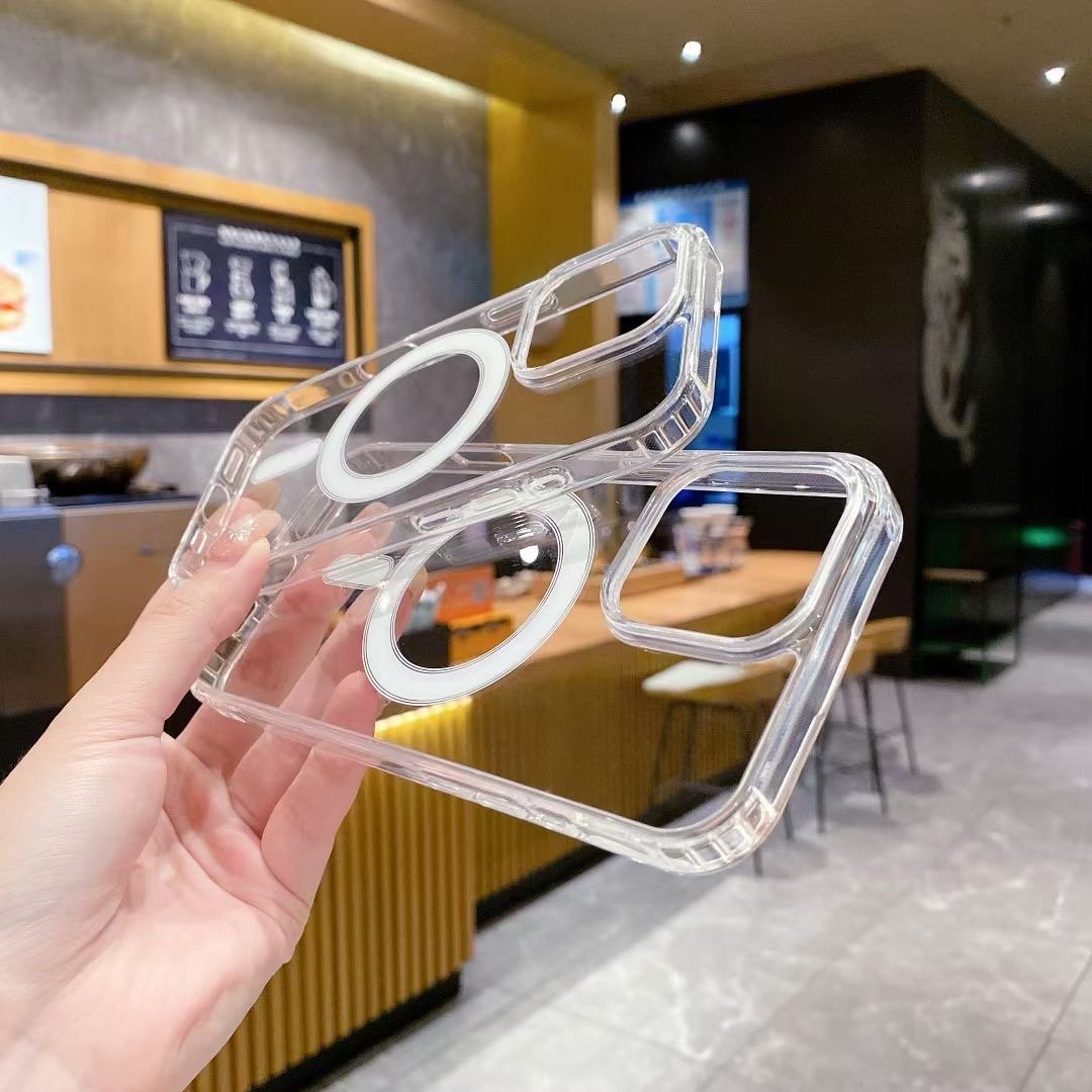 For Iphone 15 Funda Protector Magnet For Iphone 15 Clear Magnetic Case Best Seller For Magnetic Iphone 15 Pro Clear Phone Case