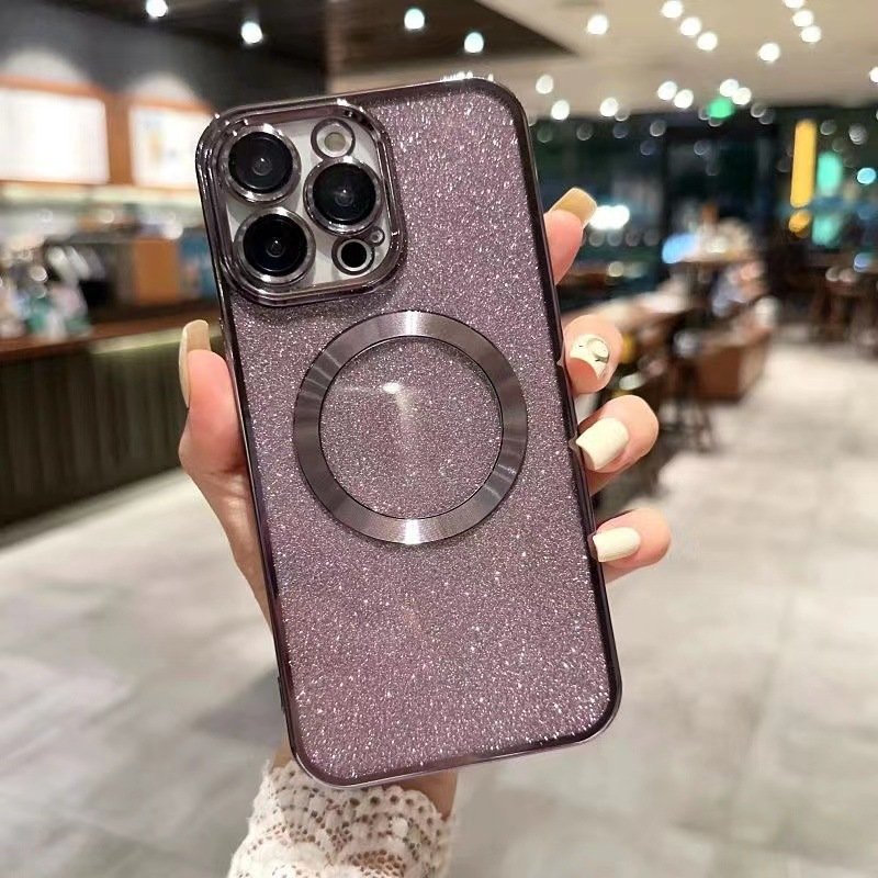 Shiny Luxury Shiny Glitter Clear Case for iPhone Max Gradient Bling Sparkly Camera Lens Protector