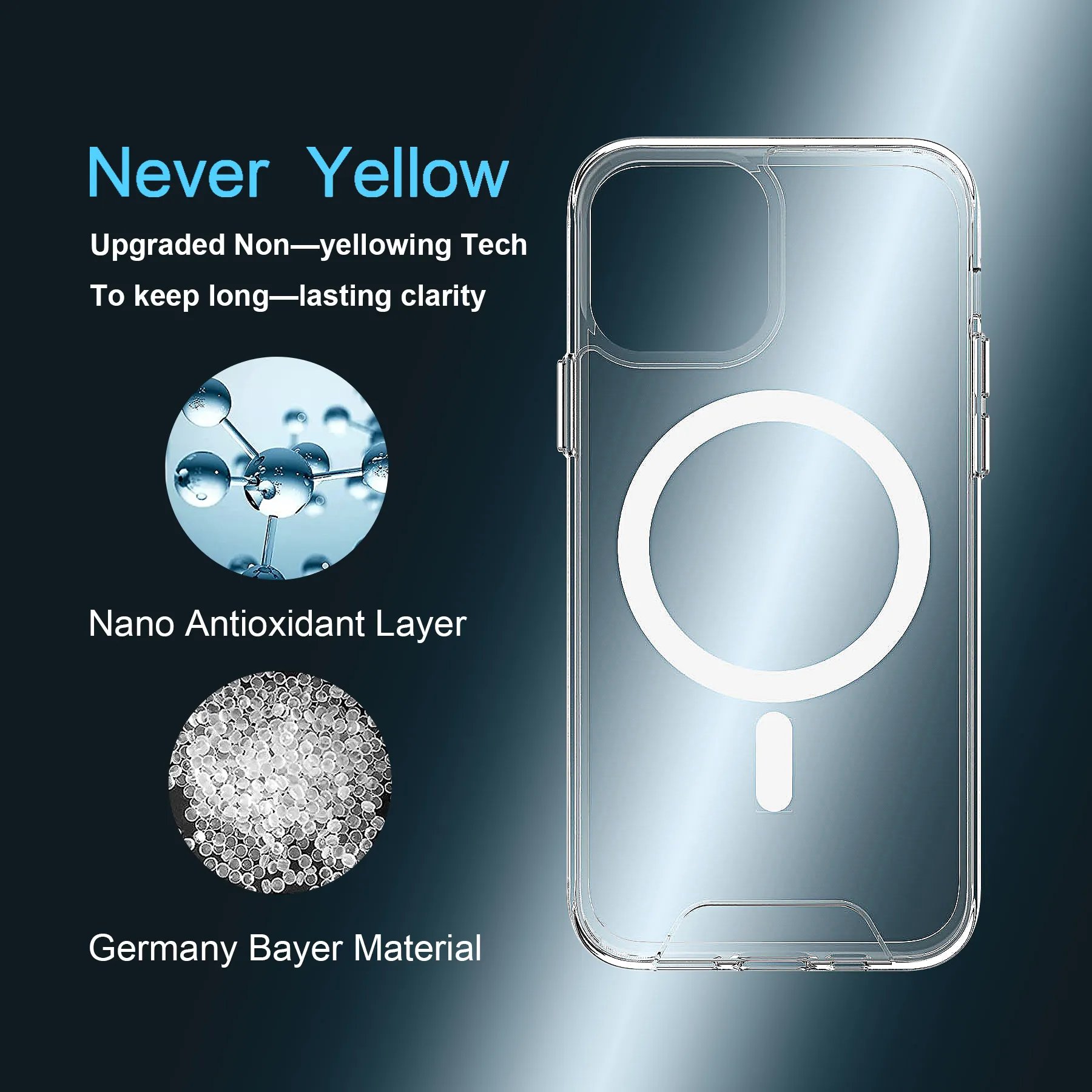 2024 Shockproof Clear Charger Mag Mobile Phone Cases Transparent Safe Magnetic Phone Case For Iphone 16 15 14 13 Pro Max