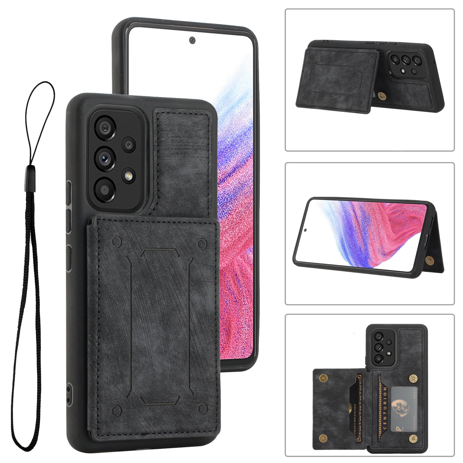 credit card holder kickstand case for samsung A13 A14 A04E A24 pu leather magnetic case for samsung A23 A34 A54 A22 A32 A21S