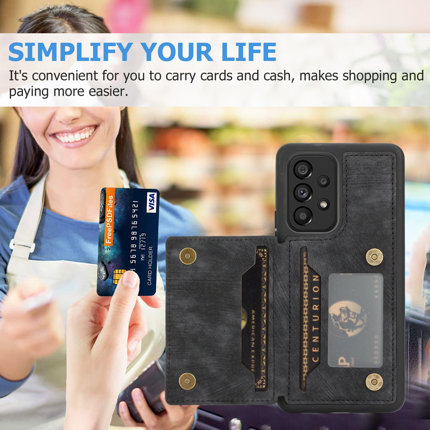 credit card holder kickstand case for samsung A13 A14 A04E A24 pu leather magnetic case for samsung A23 A34 A54 A22 A32 A21S