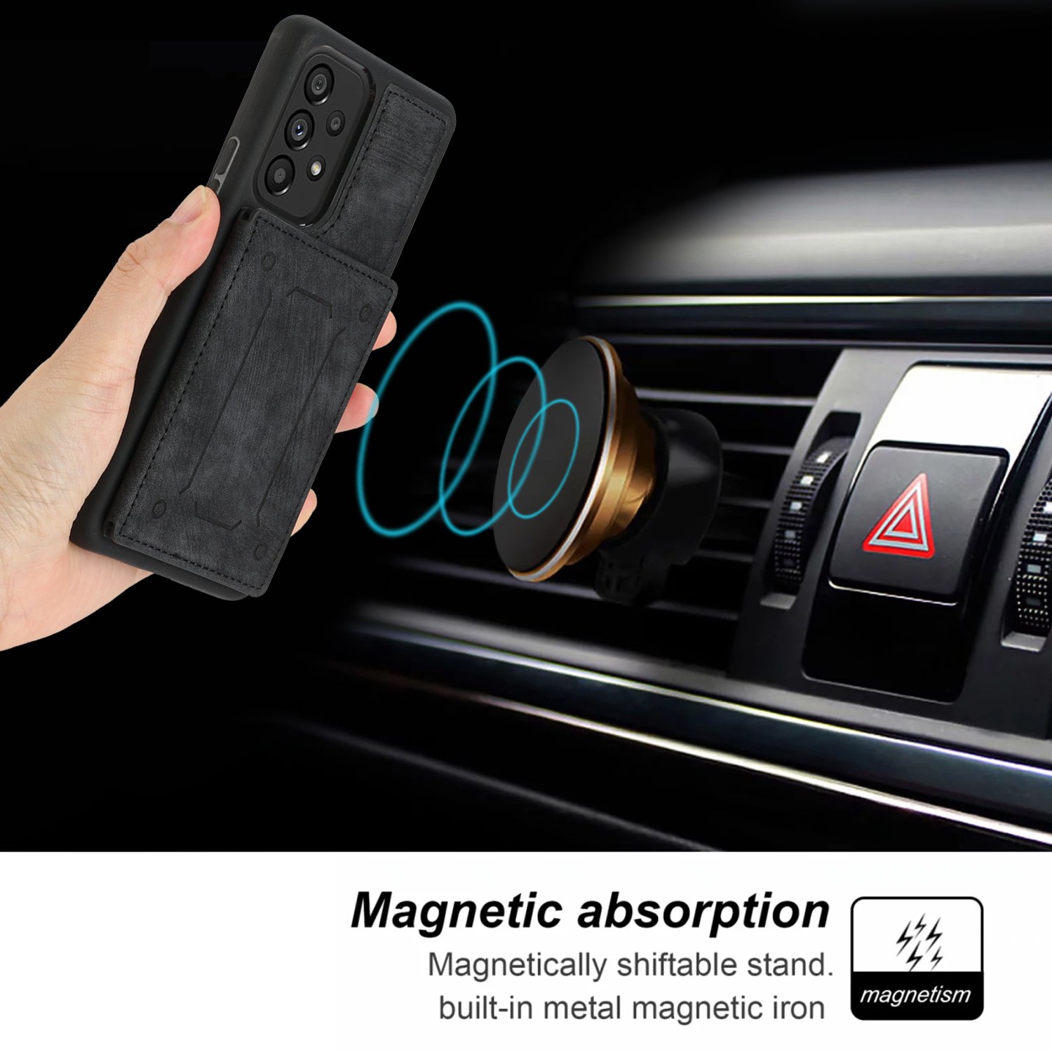 credit card holder kickstand case for samsung A13 A14 A04E A24 pu leather magnetic case for samsung A23 A34 A54 A22 A32 A21S