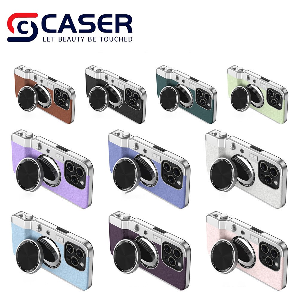 Bluetooth Professional Camera Magnetic Mobile Phone Case Makeup Mirror Leather Phone Case For Iphone 16 15 14 13 12