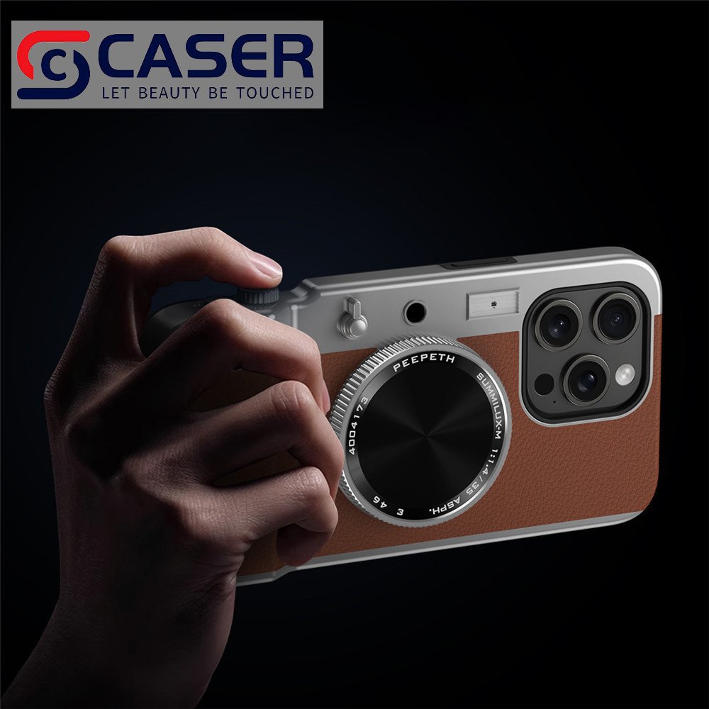 Bluetooth Professional Camera Magnetic Mobile Phone Case Makeup Mirror Leather Phone Case For Iphone 16 15 14 13 12