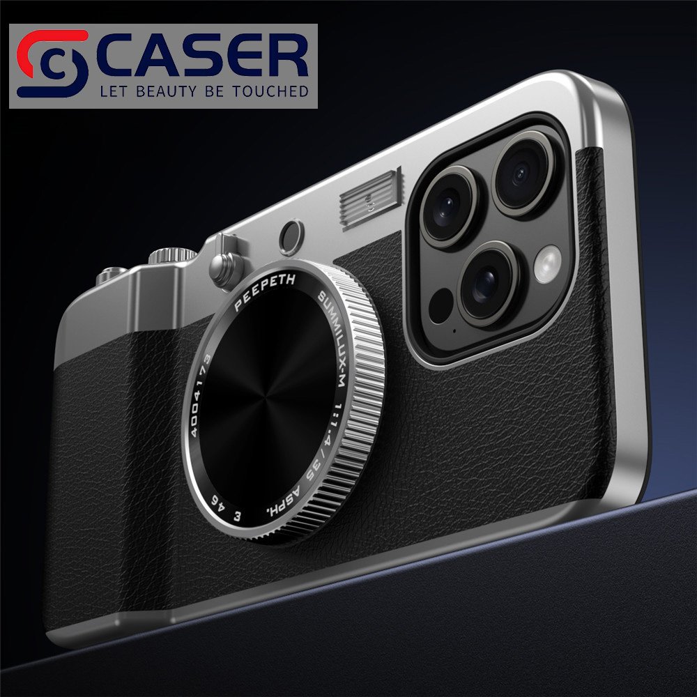 Bluetooth Professional Camera Magnetic Mobile Phone Case Makeup Mirror Leather Phone Case For Iphone 16 15 14 13 12
