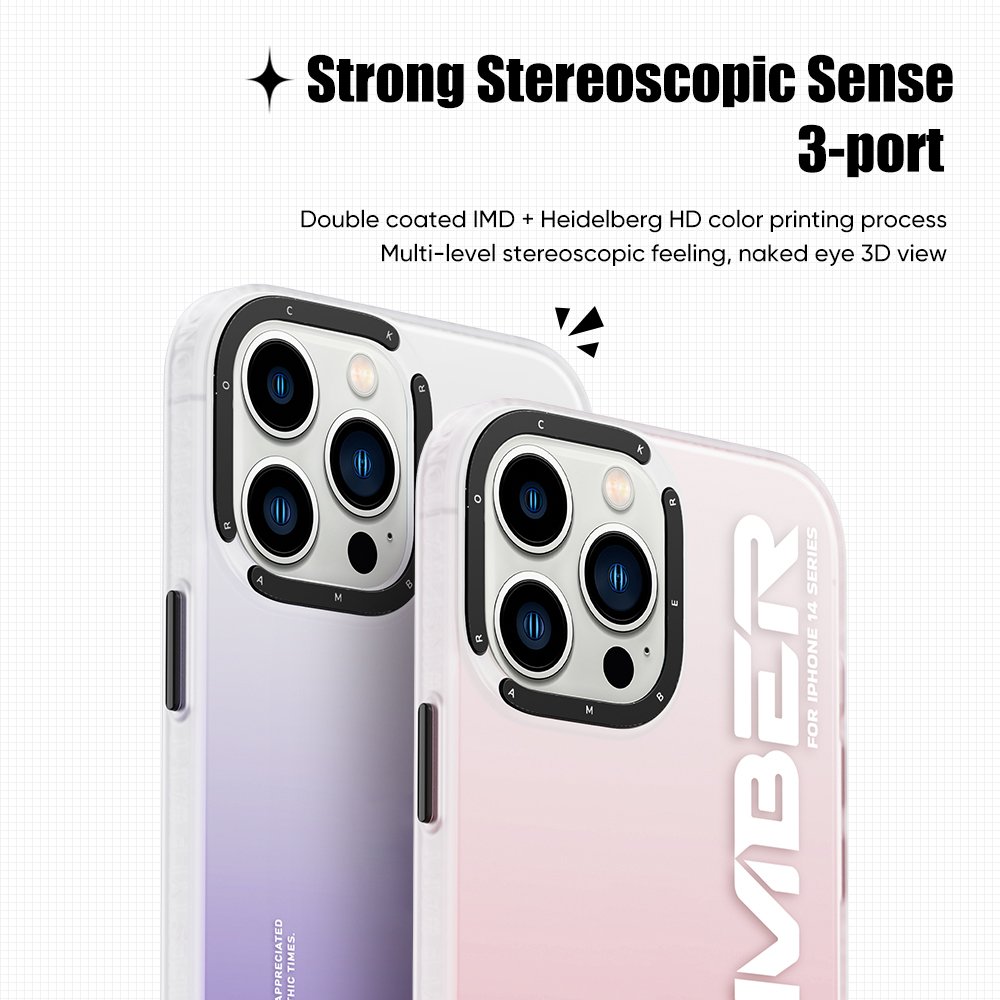 ROCK High Quality InShare Mobile Phone Cases Pink Black Purple Colorful Phone Cover for iPhone 14 Series