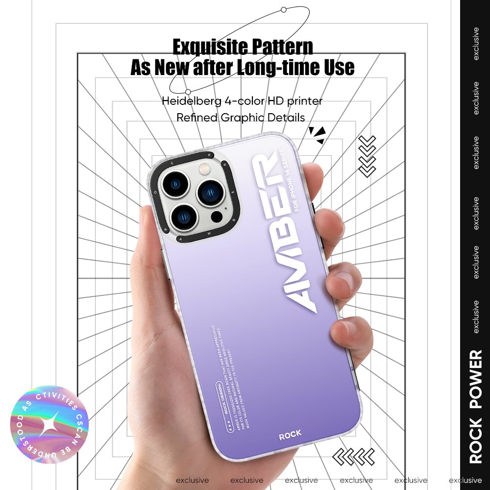 ROCK High Quality InShare Mobile Phone Cases Pink Black Purple Colorful Phone Cover for iPhone 14 Series