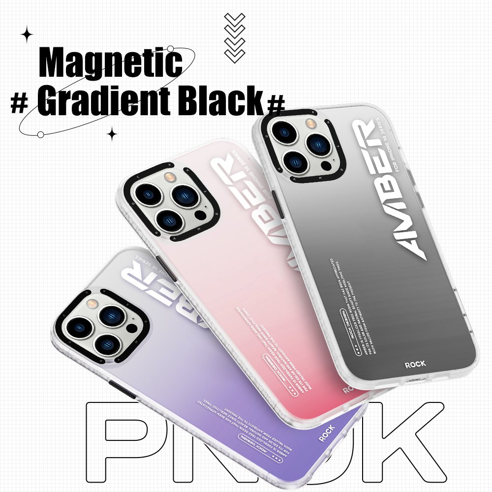 ROCK High Quality InShare Mobile Phone Cases Pink Black Purple Colorful Phone Cover for iPhone 14 Series