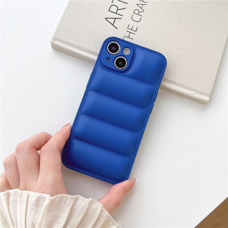 3D Cotton TPU Down Jacket North Face Puffer Phone Case For iPhone 14 13 12 Pro 11 Promax XS ShockProof Protective Silicone Cover
