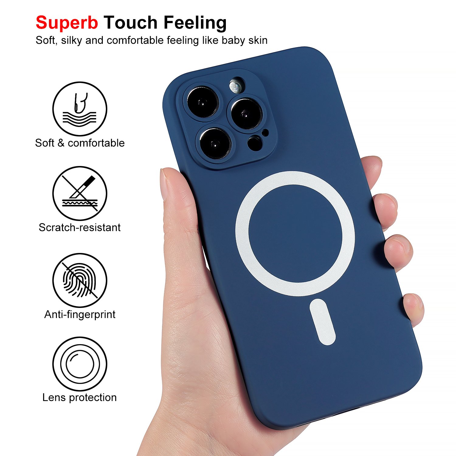 Phone Case for iphone 13 pro max 13 pro 12 16 pro max Silicone Mobile Phone Case with Microfiber Lining Full Camera Cover