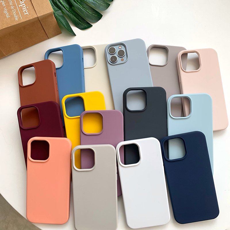 Luxurious original authentic liquid silicone phone case for iPhone 16 11 12 13 pro 14 pro max 15 plus high quality phone case