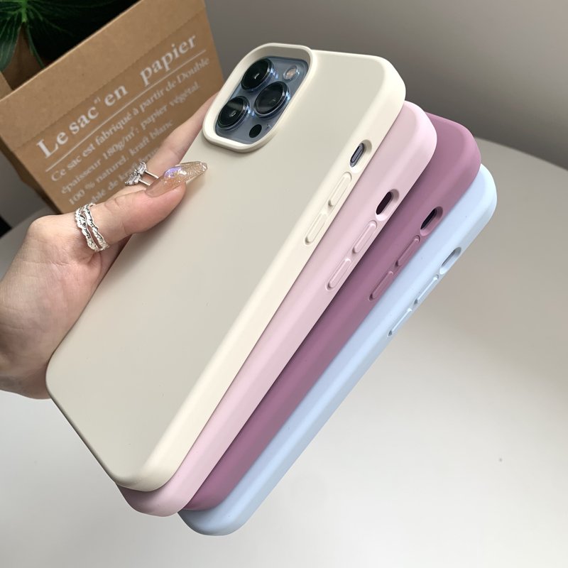 Luxurious original authentic liquid silicone phone case for iPhone 16 11 12 13 pro 14 pro max 15 plus high quality phone case