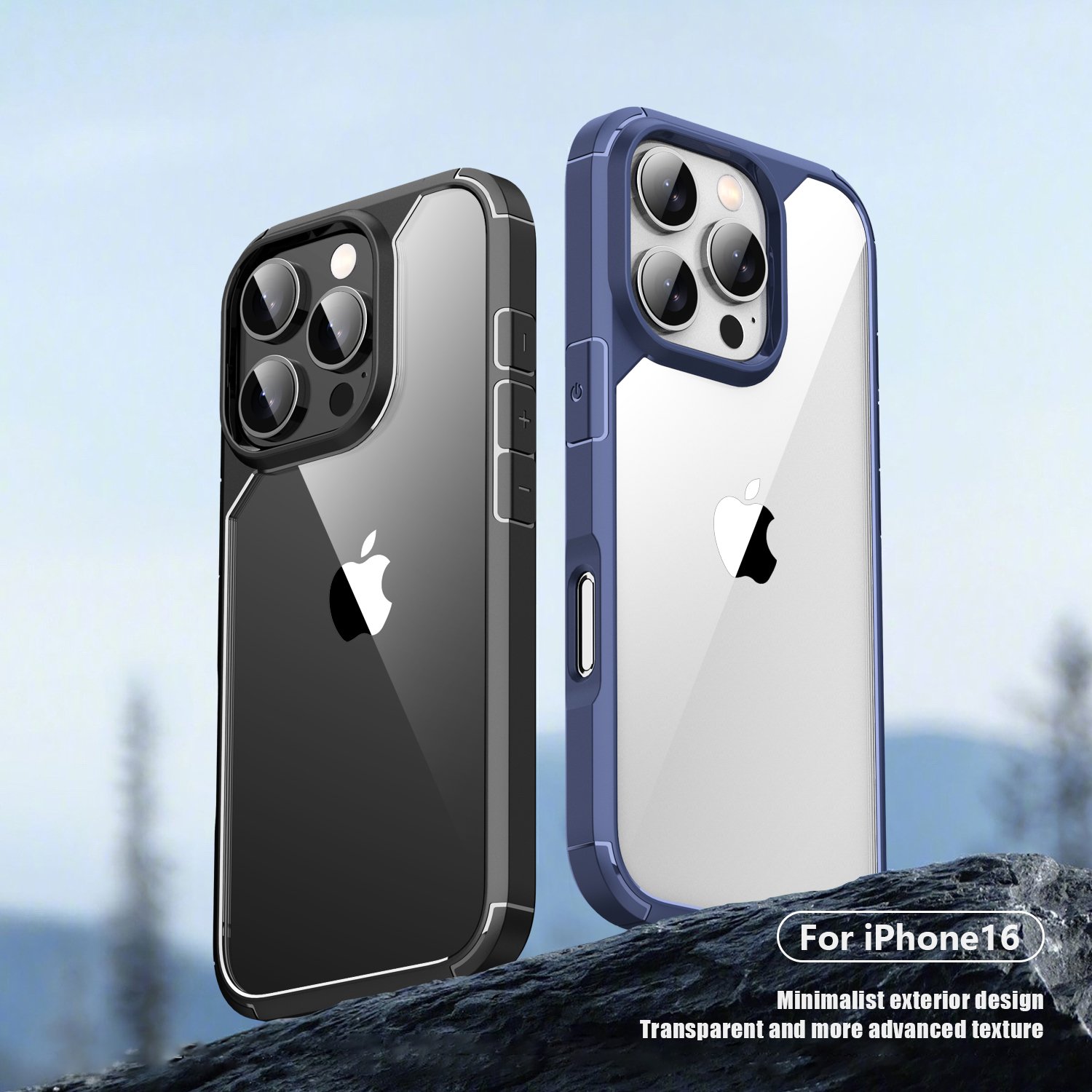 Factory Wholesale Price 2024 New Arrival Clear Back Shockproof Shield Bumper Phone Cover Case For iPhone 16 Pro Max
