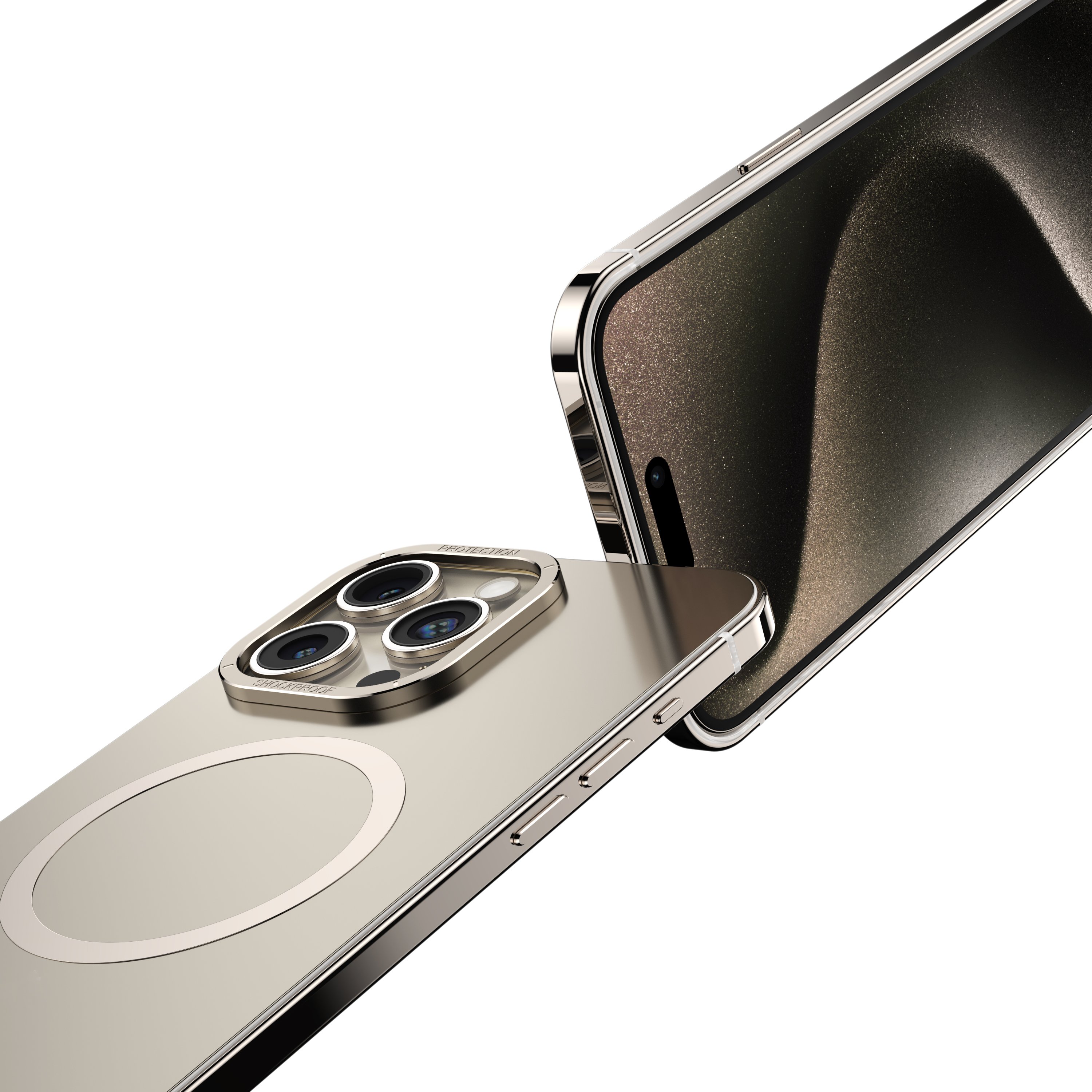 New Original Titanium Case For iPhone 15 Pro Max Luxury Metal Case For iPhone 15 14 13 Mobile Phone Case Wireless Charging