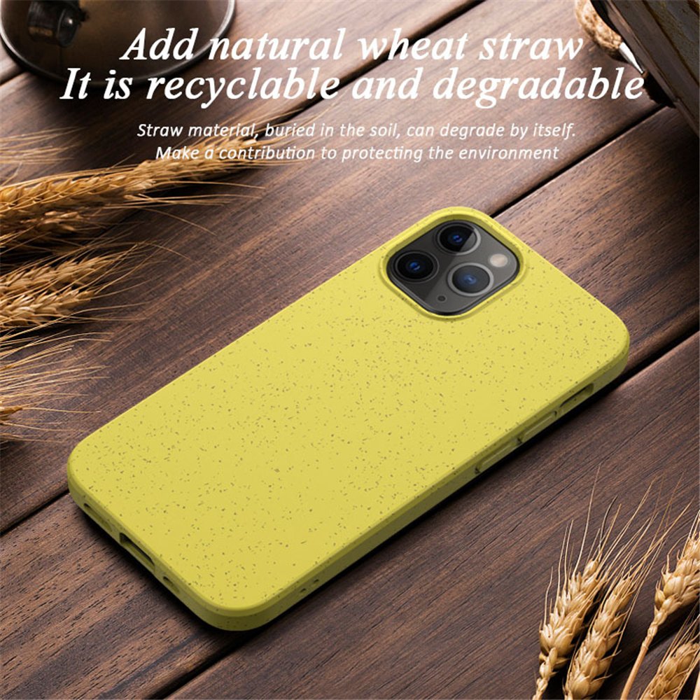 Matte Degradable Eco-Friendly Wheat Straw Silicone Phone Case For iPhone 16 15 14 12 13 11 Pro Max Mini XS X XR 7 8 Plus SE Case