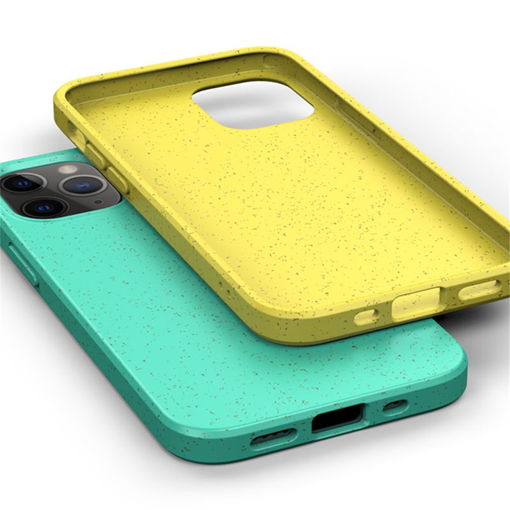 Matte Degradable Eco-Friendly Wheat Straw Silicone Phone Case For iPhone 16 15 14 12 13 11 Pro Max Mini XS X XR 7 8 Plus SE Case