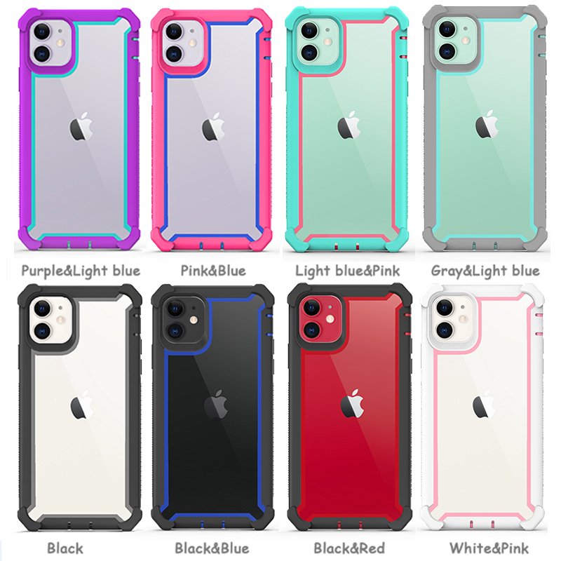 For iPhone 16 Case Shockproof PC&TPU acrylic transparent mobile phone case for iPhone 16 15 pro/14 pro max Case