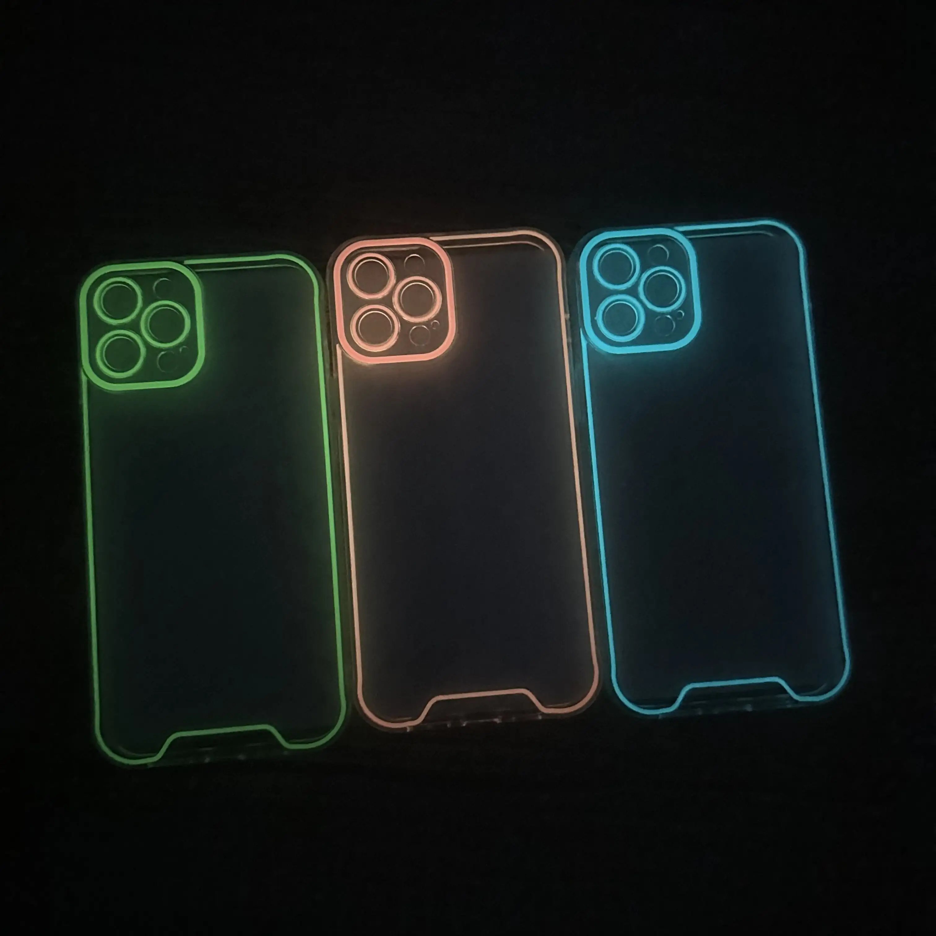 Glow Phone Case for iPhone 16 Pro Max Soft TPU Luminous Mobile Phone Case Cover