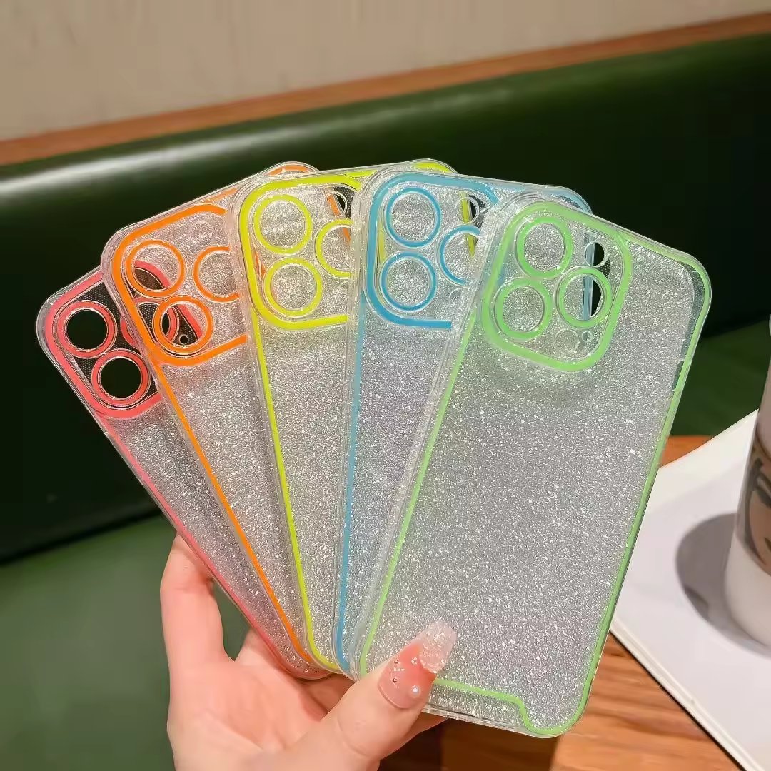 Glow Phone Case for iPhone 16 Pro Max Soft TPU Luminous Mobile Phone Case Cover