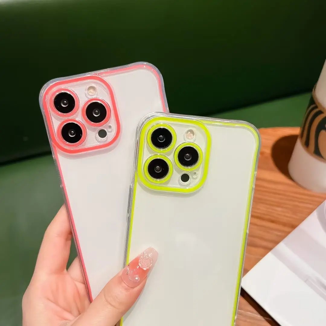 Glow Phone Case for iPhone 16 Pro Max Soft TPU Luminous Mobile Phone Case Cover