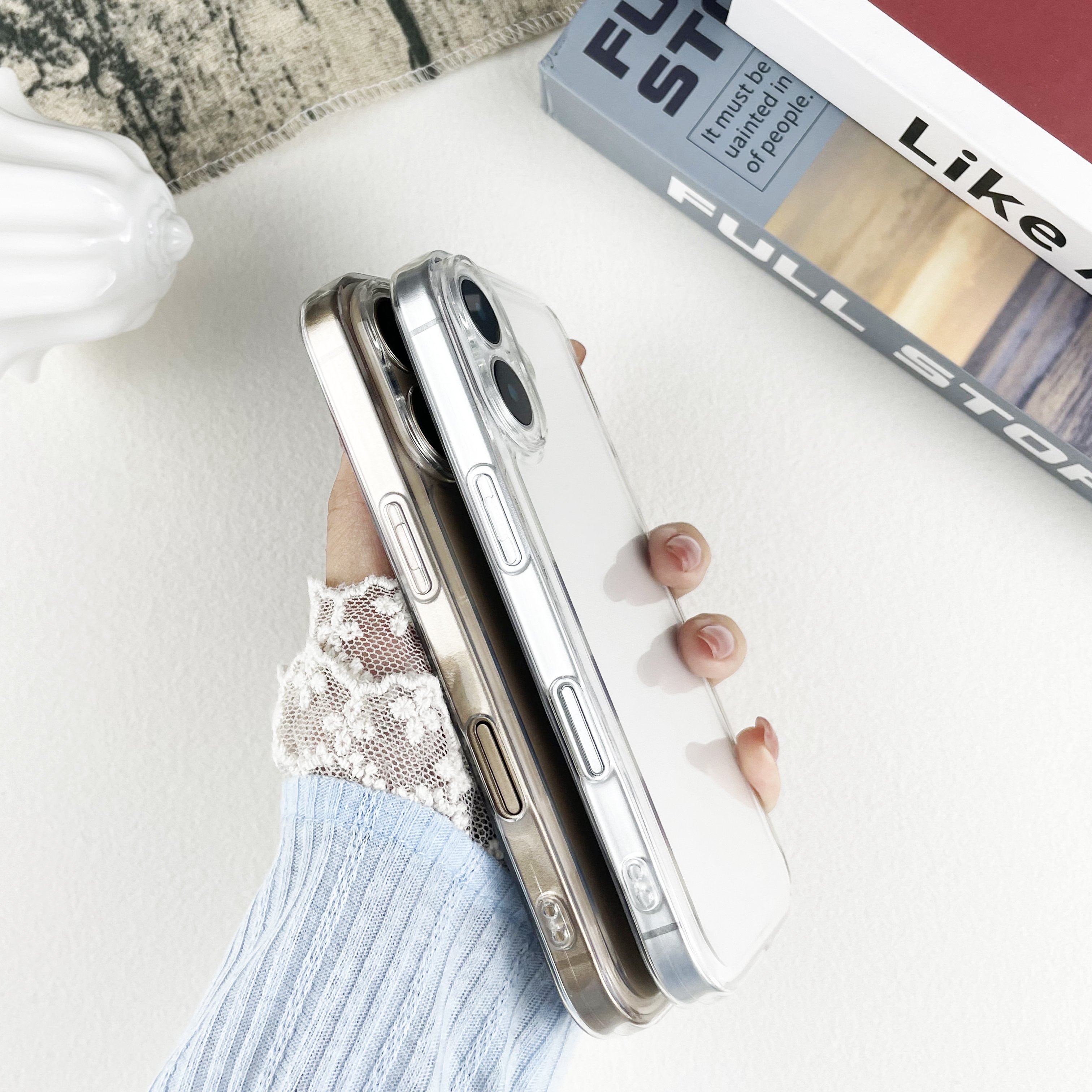 Clear phone cases bulk Space Transparent Clear Soft TPU Mobile Phone Case For Phone 16 15 14 13 12 11 Pro Max
