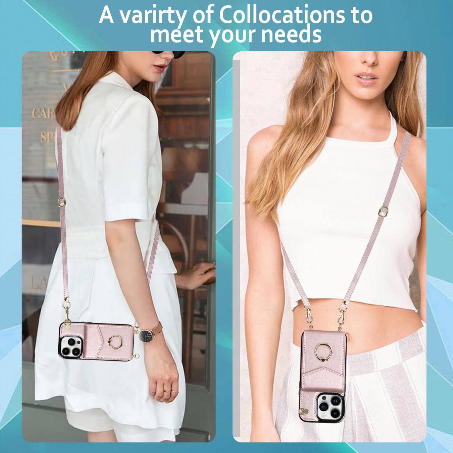 Mobile Phone Accessories Mobile Phone Cases for iPhone14Pro organ phone case For Samsung S23 fastened ring crossbody bracket protective leather