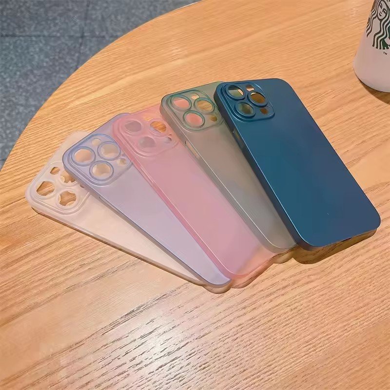 Ultra Thin 0.3mm PP Frosted Slim Candy Phone Case For iPhone 16 15 14 13 12 11 Pro Max Xs Xr 6 7 8 Plus se Matte Back Cover