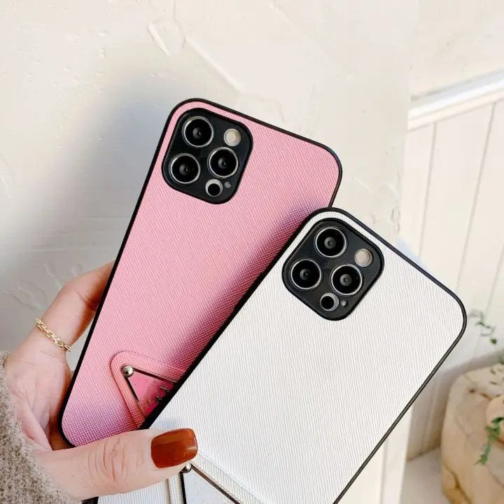 Luxury Brand Design Leather Phone Case For iPhone 15 Pro Max 14 13 12 11 XS XR Fashion Metal Logo Shockproof Mobile Cover