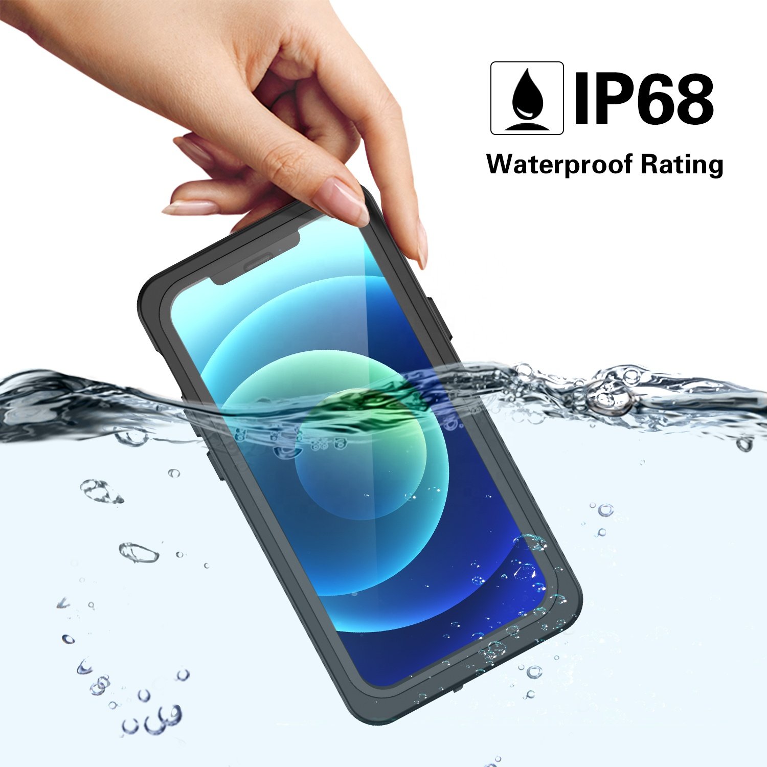 IP68 Underwater Waterproof Shockproof Mobile Phone Case PC TPU Back Covers for iPhone 12 pro max