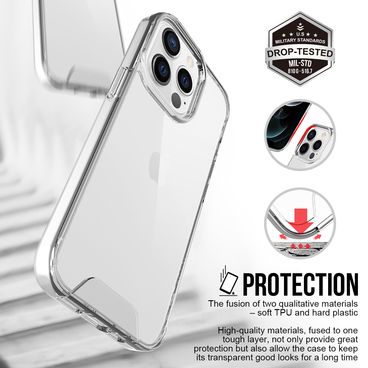 Weview Wholesale Anti-scratch color transparent acrylic Space Mobile Phone Case for iphone 13 14 15 pro max S24 A15 05S A35 A55