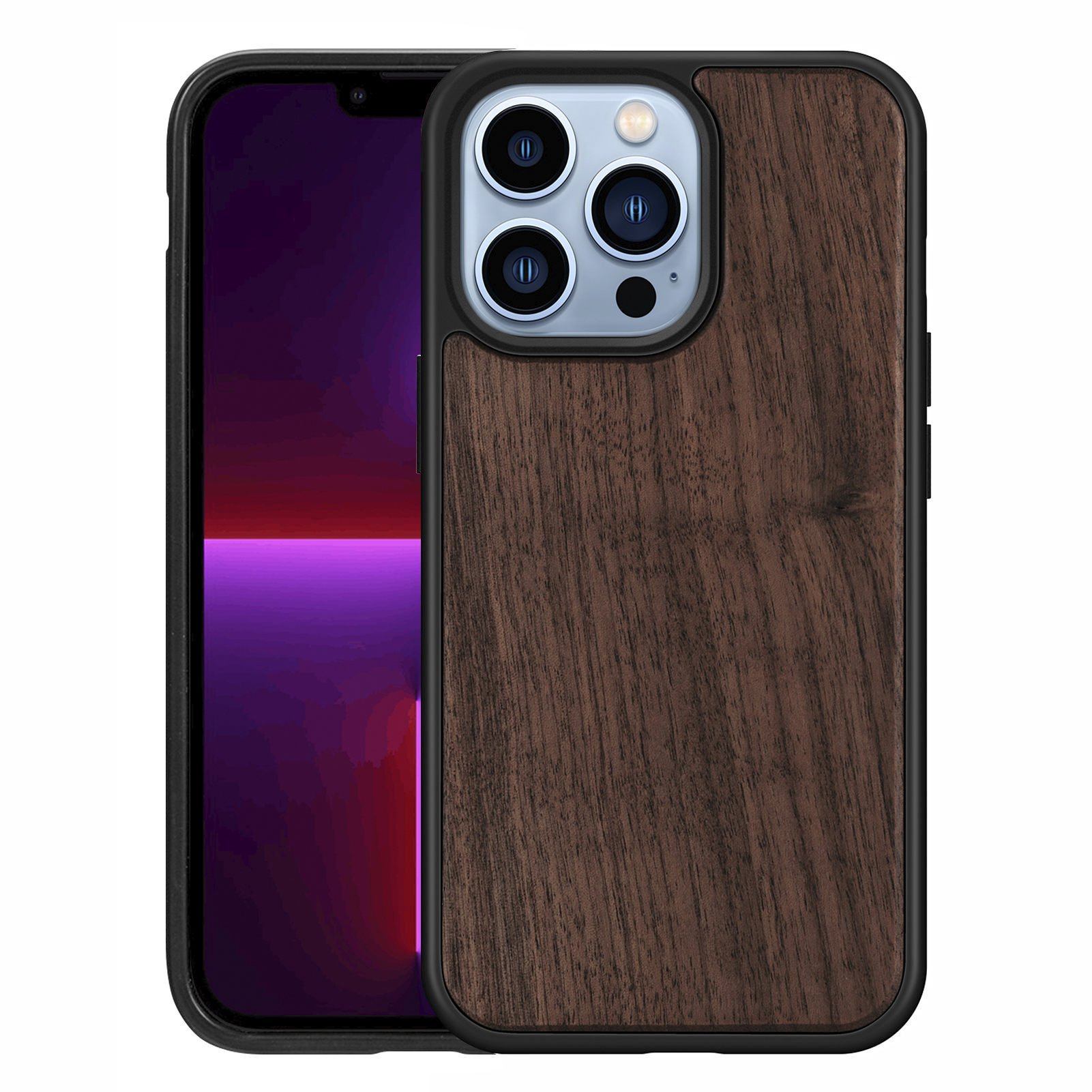 2013 New Case For IPhone 15 Hot Selling Magnetic Phone Case Wood TPU Phone Case For IPhone 14 And 13