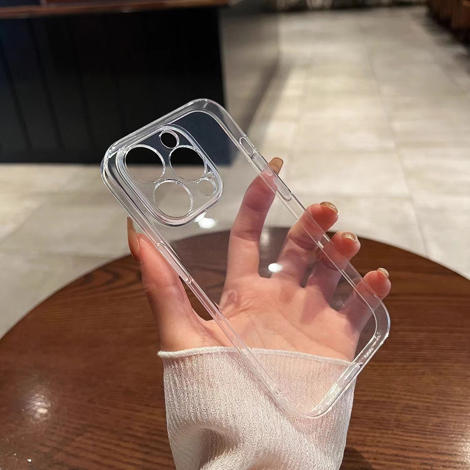 Wholesale High Clear Transparent hard pc cell phone case soft tpu Anti Shock Cover For iphone 13 14 15 16 pro max for samsung