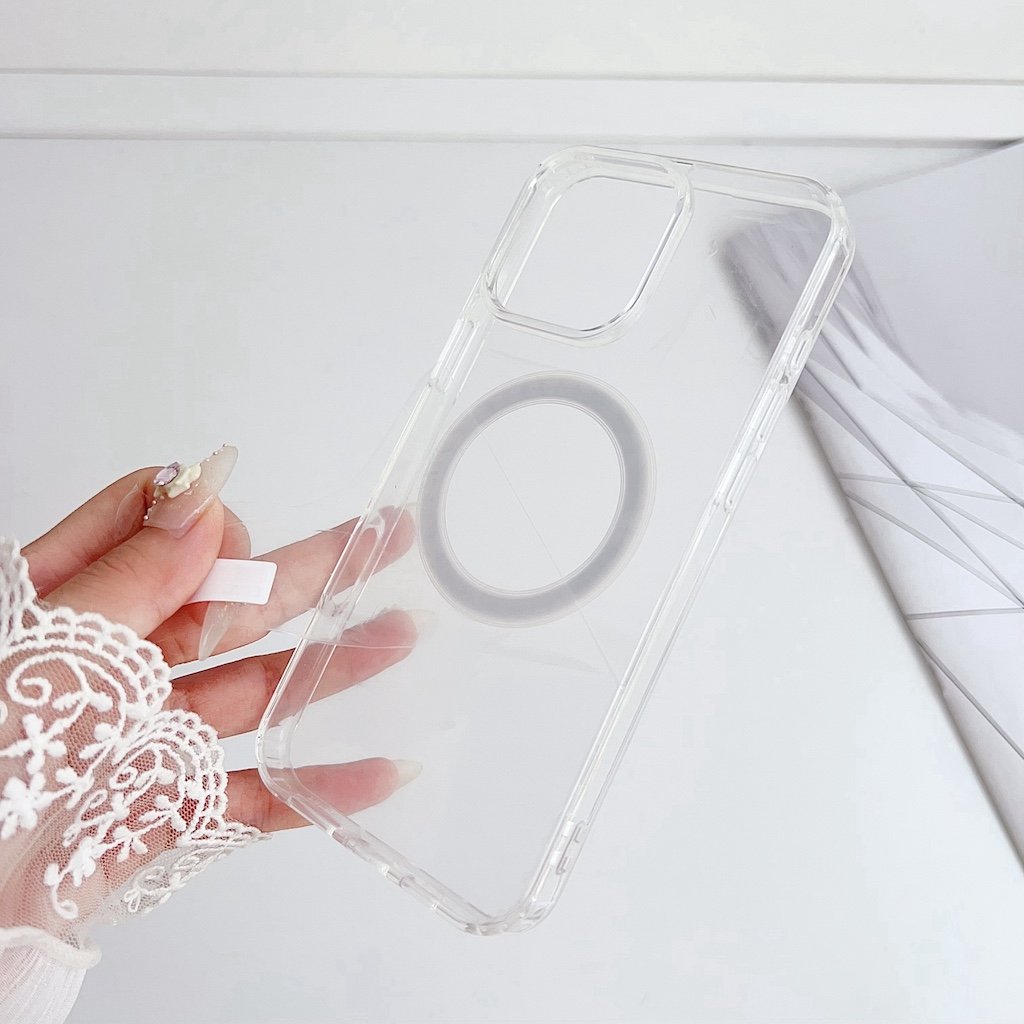 Original Clear Magnetic Wireless Charging Animation Case For iPhone 16 Pro Max 15 14 13 12 11 Plus Mini Pro Max X XS XR 8 Cover