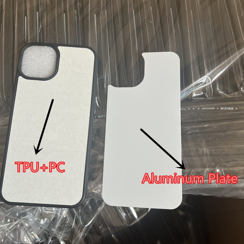 Sublimation phone cases Blank Wholesale 2D TPU Aluminum Plate Cell phone Case For Sublimation Custom Printing For Iphone 14 Pro