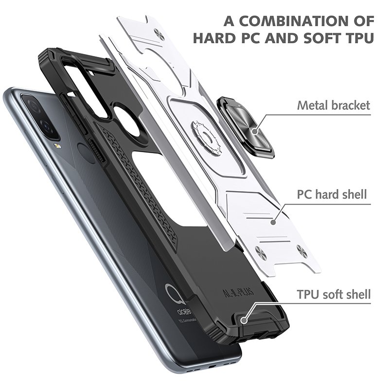 shock proof 360 ring phone cover mobile phone case new back covers phone case For TCL-Alcatel-1L-Plus